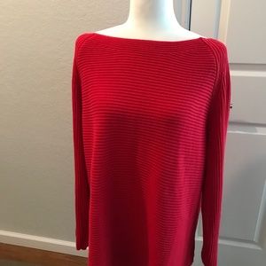 Talbots Woman Red 100% Cotton Sweater